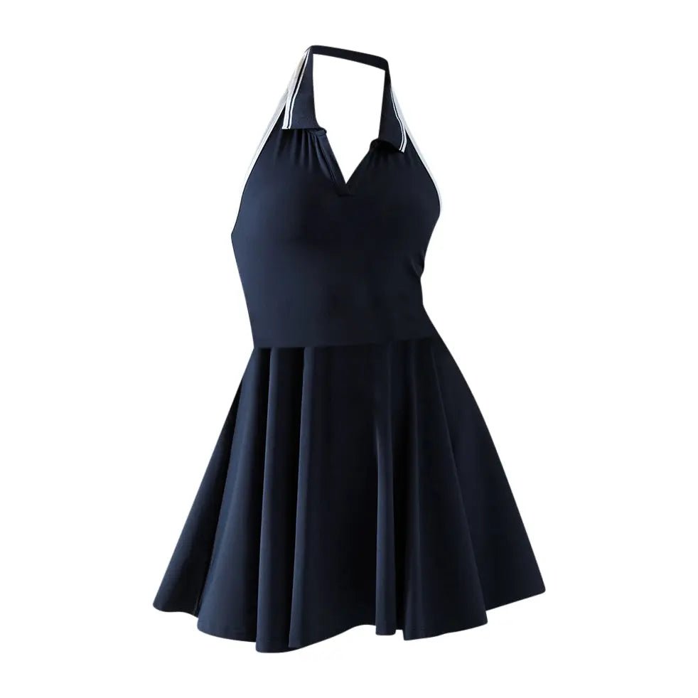 White classic polo padel dress - Six Zero padel