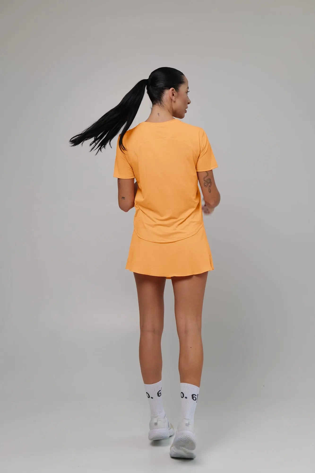 White Light material shirt and skirt set (without bra) - Six Zero padel